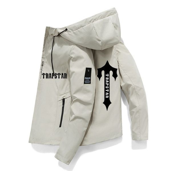 Trapstar jaqueta com capuz designer jaqueta masculina 2023 casaco masculino nova primavera e outono jaqueta casual moda tendência roupas de qualidade à prova de vento jaqueta de qualidade