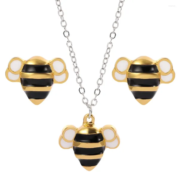 Colares de pingente adorável mel abelha colar para mulheres inspiradas jóias tendência coreana doce senhoras meninas presentes casamento clavícula gargantilha