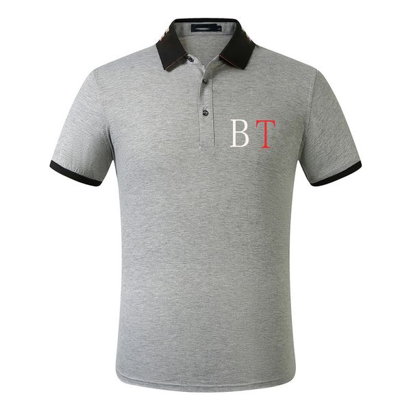 Tasarımcı Business Sıradan Polo Gömlek T-Shirt Erkek Kollu İnce Fit Erkek Sağlık Sporları Moda Beş Renkli Üst Stil M-3XL