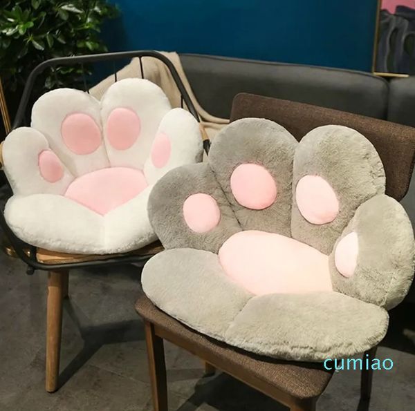 Bonito gato urso pata cadeira assento almofada de pelúcia macio pata travesseiros animal sofá chão interior cama decoração para casa presentes das crianças