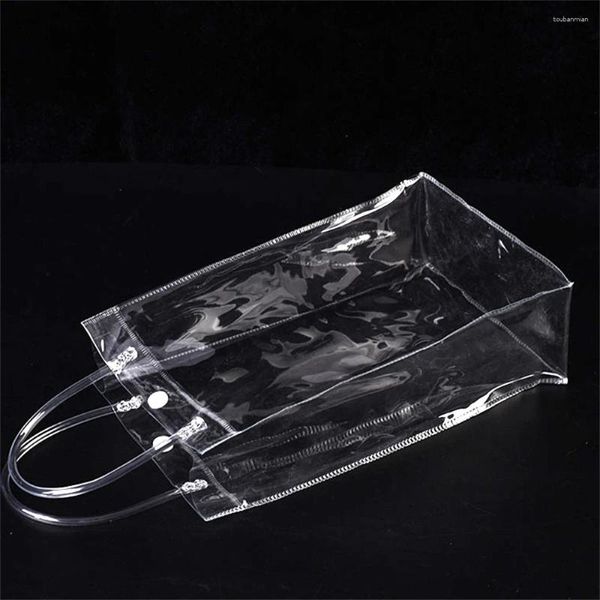 Aufbewahrungstaschen Transparent Bag zeigen Individualität Multifunktional Milch Tee Tasse klare PVC -Tasche mit Getränkehalter Wasch Trend