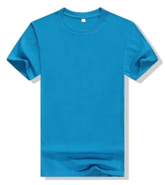 T-shirt a maniche corte traspirante in cotone bianco nero blu da uomo all'ingrosso