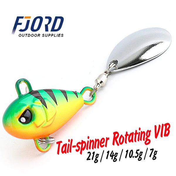 Köder lockt FJORD Tail Spinning 7 g 10,5 g 14 g 21 g Balance rotierender Metall-Jig VIB Vibration Köder Spinner Löffel Angelgerät sinkender Köder 231020