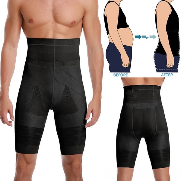 Taillen-Bauchformer, Bauchkontroll-Shorts, Herren-Shapewear, hohe Taille, Oberschenkel, schlanker, Bauch, Bauch, flacher Body Shaper, Unterwäsche, Kompression, Boyshort-Boxer, 231021