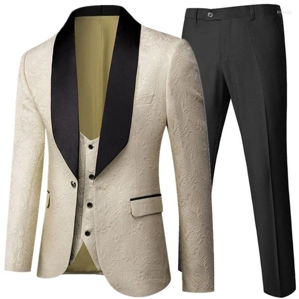 Herrenanzüge Bankett Federprägungsprozess Designer Blazer Jacke Hose Weste / Herren Ehioe 2023 Anzug Mantel Weste Hose 3-teiliges Set