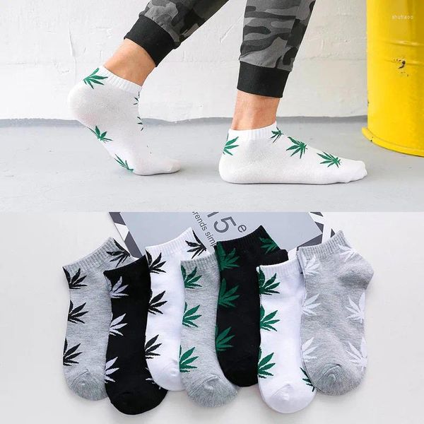 Meias masculinas 5 pares clássico boca rasa respirável masculino skate primavera verão tornozelo homem tubo antiderrapante curto sox