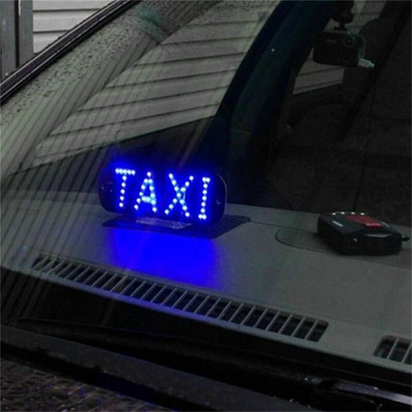 12V Taksi Kabin Cam Ön Cam LED Işık Logo Arabası Yüksek Parlaklık Lamba Ampul