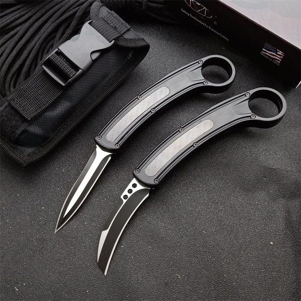 2Models Cabon Fiber Çift Eylem Pençesi Karambit Otomatik Bıçaklar D2 Blade Siyah çinko ALINIM SULE EDC CAMP HUNT TAKALİK KİTE BITY HUNTER ARAÇLARI