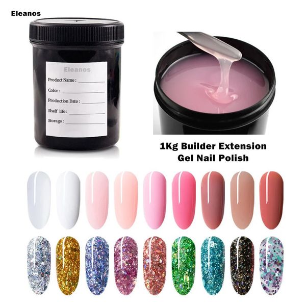 Esmalte Eleanos Extensão de Unhas Gel Polonês Rosa Branco Claro Poly Builder Crystal Glue Soak Off UV Gel Manicure Longa Duração DIY Nail Gel 231020