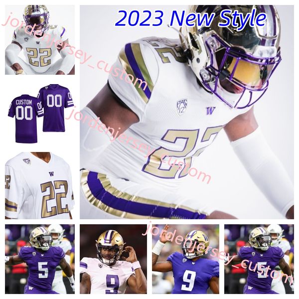 Maglia da calcio Washington Huskies Jacob Bandes Tuli Letuligasenoa Daniyel Ngata Roger Rosengarten Caleb Presley Geirean Hatchett Taeshaun Lyons Maglie personalizzate