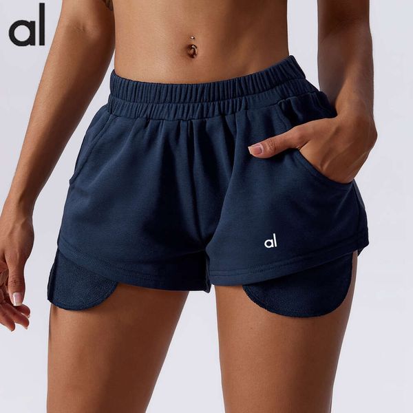 Lu Lu Align Lemons Yoga AL шорты женские летние свободные повседневные спортивные брюки для фитнеса дышащие пляжные брюки шорты для танцев