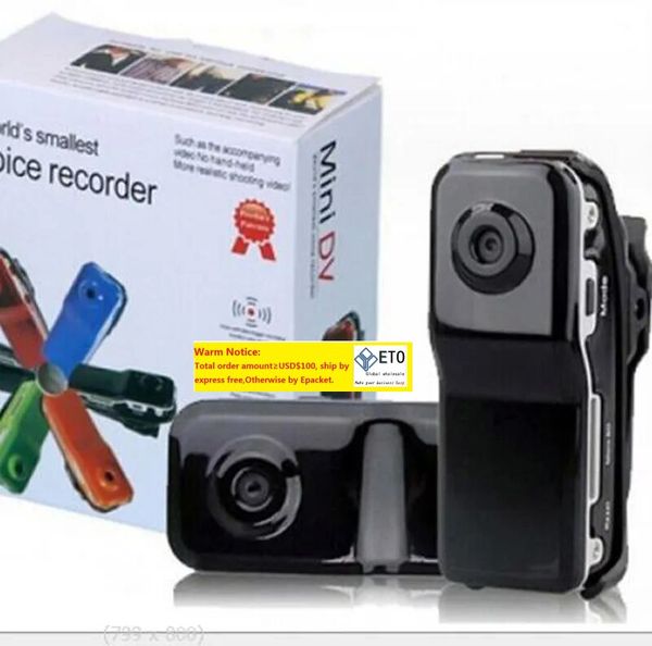MD80 Mini DV HD 720P Videocamera per azioni sportive Mini fotocamera digitale portatile Micro DVR Pocket GO Registratore Audio Video M80 Pro Nuovo LL LL