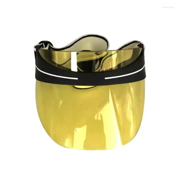 Berretti Cappello parasole da esterno per adulti unisex personalizzabile senza logo Cappelli da sole in PVC trasparente di colore giallo