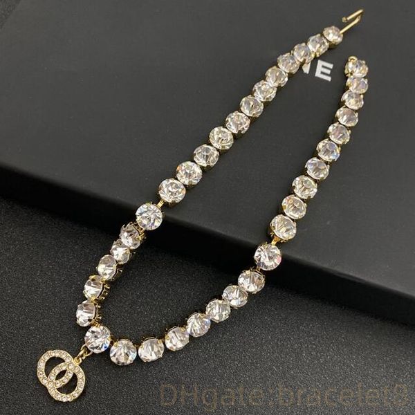 Luxus Designer Diamant Halsketten Top Qualität Marke Halskette Anhänger Knochen Ketten Mode Trendy Temperament Halsketten Für Frauen Hochzeit Party schmuck