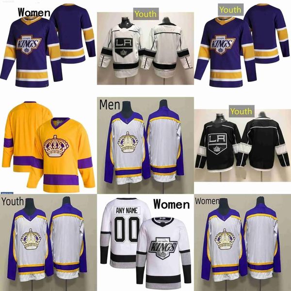 CUSTOM Angeles''Kings''Hockey-Trikot 22 Kevin Fiala-Trikot 11 Anze Kopitar 12 Trevor Moore 55 Quinton Byfield 84 Vladislav Gavrikov 17 Zack