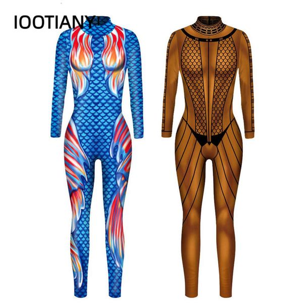 Moda cosplay tulumları seksi sıkı bodysuit zentai performans aşaması kostümleri 3d baskılı takım elbise giymek kabarcık popo gündelik kadınlar