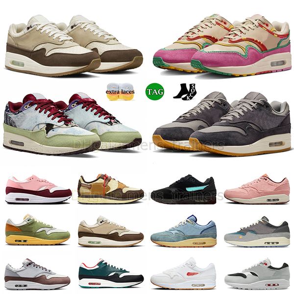 Homens Mulheres OG 1 87 Sapatos Casuais Baixos Sapatilhas Familia Summit Branco Shima Barroco Marrom Patta Preto Crepe Cânhamo Londres 1s Monarch Designer Runner Treinadores Maxs Tamanho 13