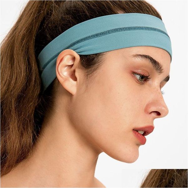 Headbands Elastic Headband para mulheres moda homens tendência yoga esportes absorvente de suor unisex banda de alta qualidade hairjewelry tecelagem jacq dhzcz