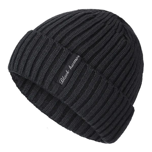 Cappelli a tesa larga Secchio Cappello invernale umano nero di alta qualità Aggiungi berretti caldi in pelliccia Baggy Skullies lavorato a maglia per uomo Donna Berretto sportivo da sci 231020