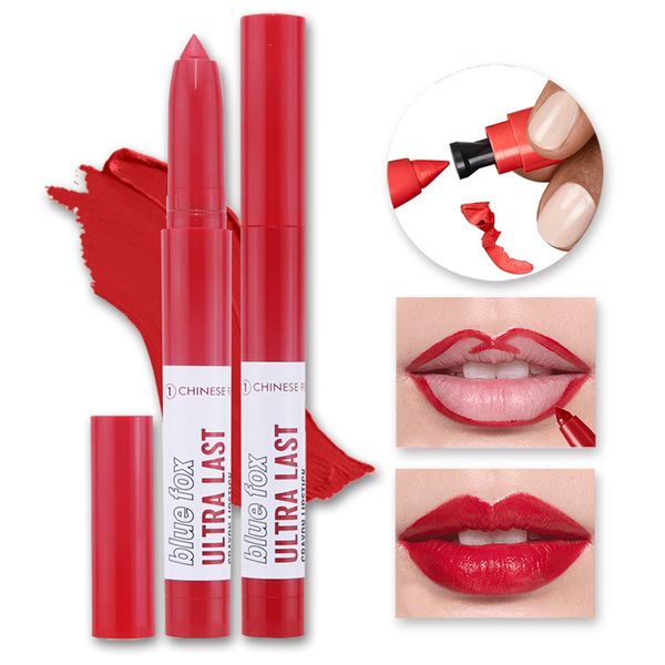 24 Farben Weicher Lippenstift Bleistift Lip Liner Wasserdicht Samt Matt Lipliner Langlebiger Lippenstift Stift Rot Braun Lippenstifte Weibliches Kosmetik-Make-up