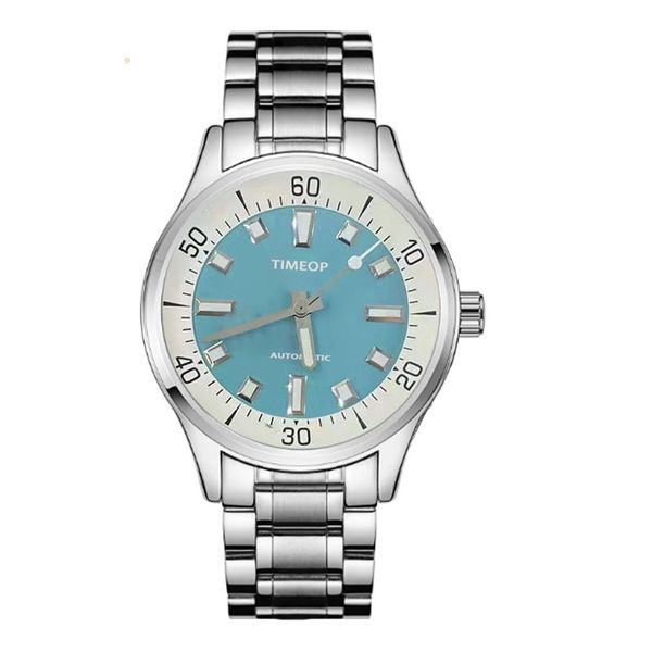 Nouveau design de montre pour hommes montres mouvement automatique cadran bleu clair montre-bracelet d'affaires de luxe 1884 homme montres-bracelets de sport Montre