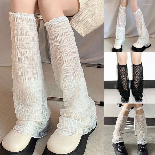 Meias femininas estilo japonês, meias de verão de nylon finas sobre o joelho, cobertura para pés para meninas