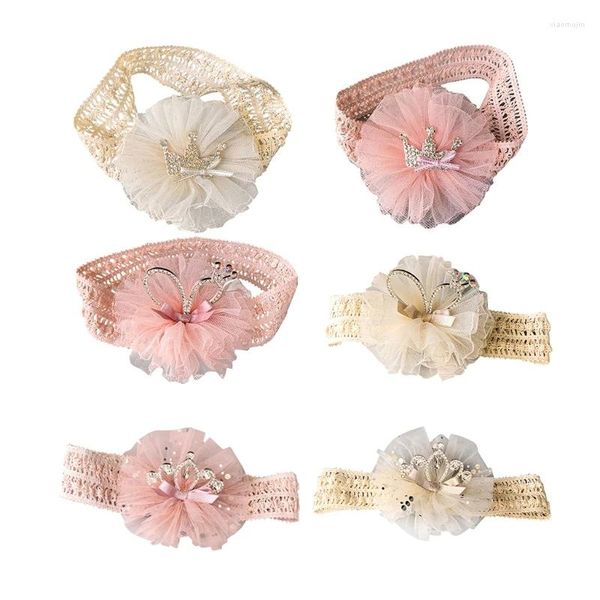 Haarschmuck Kleinkind Kind Band für Strass Kopfschmuck Baby Mädchen Mesh elastische Stirnband Turban Haufen Wrap