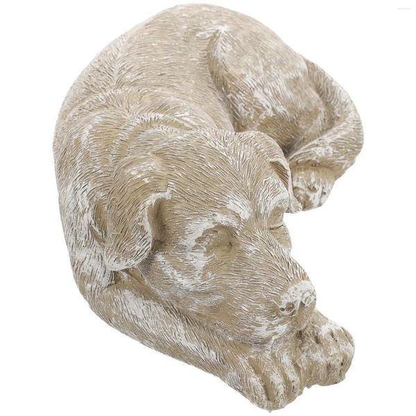 Decorações de jardim Cão Memorial Presente Estátua Ornamento Resina Pedra Pet para