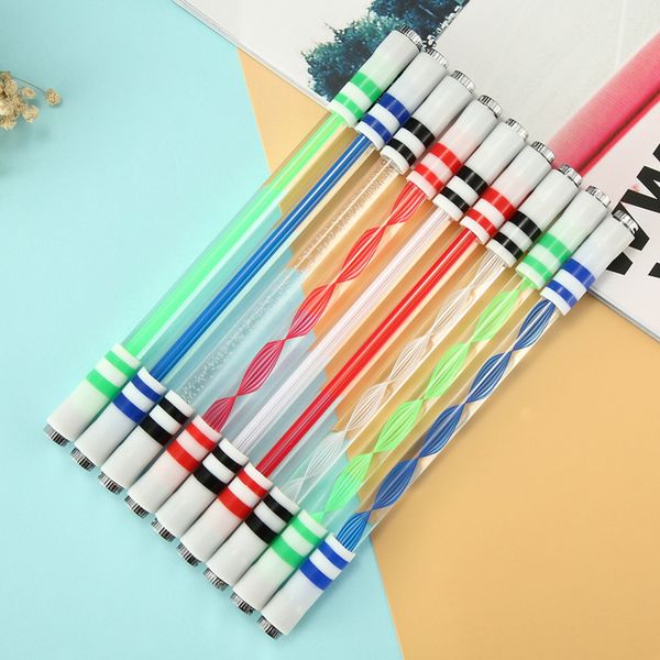 Beleuchteter Spinnstift, kreativer rollender Spezialstift für Kinder, Druckentlastung, Spin-Tasche, LED-Blitz-Spinning-Stift, Weihnachten, Pluma Giratoria Iluminada