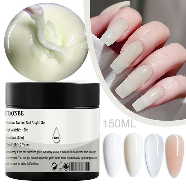 Nagellack 150g Poly Jelly Gel Nagelverlängerungsgel Pink Nude Nail Clear Nail Schnellbaukleber für Acryl Nail Art Maniküre White Builder 231020