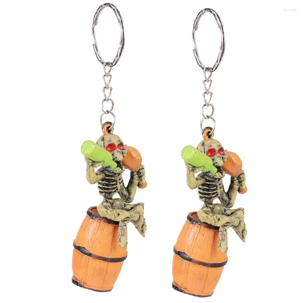 Chaveiros 2 Pcs Keychain Goth Gothic Homens Borracha Cool Acessórios de Carro Homem Anel Presentes