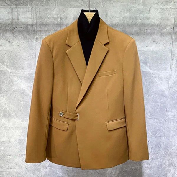 Männer Anzüge 2023 Frühling Italienische Metall Taste Dekoration Casual Anzug Hohe Qualität Britischen Schlanke Mann Blazer Homme Prom Für männer