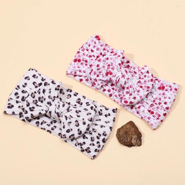 Acessórios de cabelo impressão bandana para menina borboleta infantil cabo malha bebê faixas largas elástico turbante maquiagem hoop moda accessorie