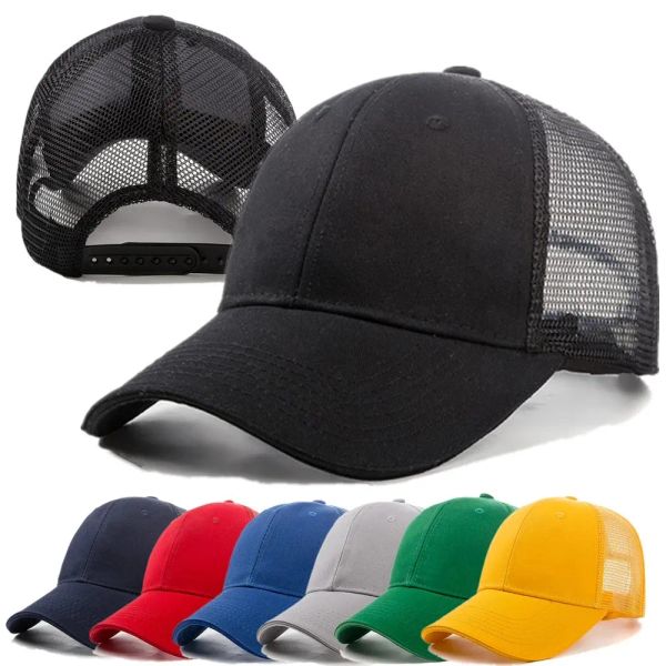 Hotselling DHL Plain Cotton Hats Bonés de beisebol personalizados Strapbacks ajustáveis para adultos Mens Wovens Curvo Chapéus esportivos em branco Sólido Golf Sun Cap