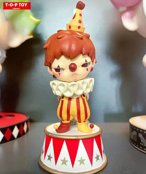 Caixa cega POP MART Reunião no parque de diversões Pop Land Figura exclusiva SP Hirono Sad Clown Miniaturas Creative ArtToy Decoração 231020