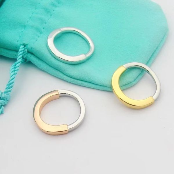 Commercio all'ingrosso di gioielli con bracciale a ferro di cavallo in oro di design di lusso da donna in acciaio inossidabile moda oro rosa con scatola NUOVO