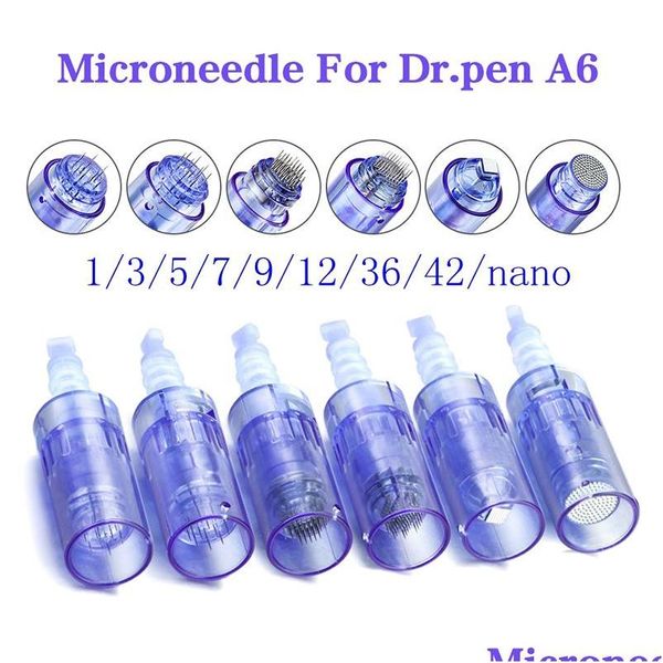 Outros itens de cuidados de saúde 1/3/5/7/ 9/12/36/42 / Nano Pin Derma Pen Tips Dermapen sem fio recarregável Dr. Tima A6 Cartucho de agulha Drop Dhkx6