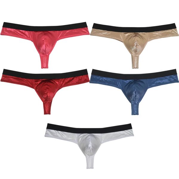 Homens atrevidos tanga boxer elastano bikini briefs elástico mancha roupa interior dos homens mini bolsa boxer troncos banda esporte boxer calças