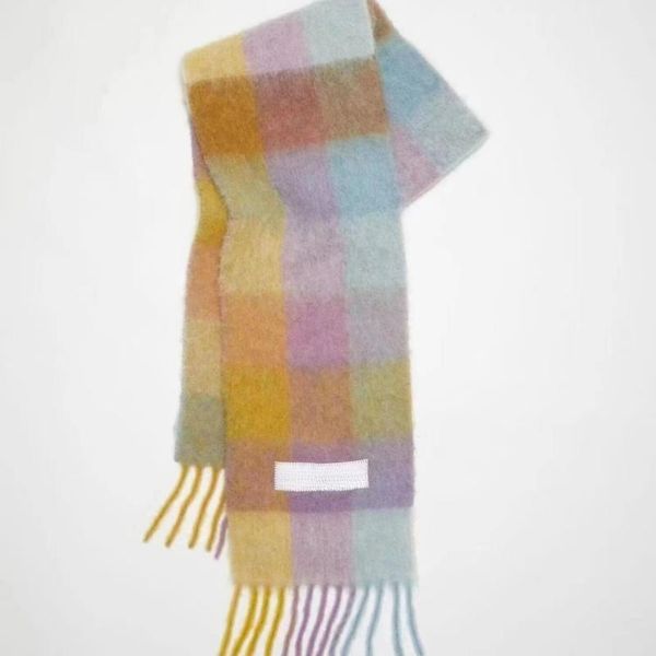 2023 sciarpa designer uomo plaid di lana AC sciarpe invernali sciarpa di cashmere per le donne inverno caldo spesso nappa sciarpa di lusso semplice casual vita quotidiana hj01