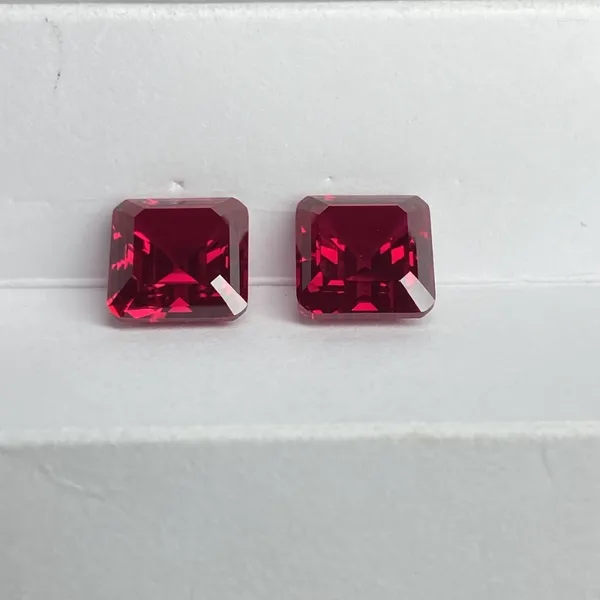 Diamanti sciolti Meisidian 5 carati 9x9mm 5A Qualità Gemma Taglio Asscher Corindone Lab Piccione Rosso Sangue Rubino Pirce Per Carato