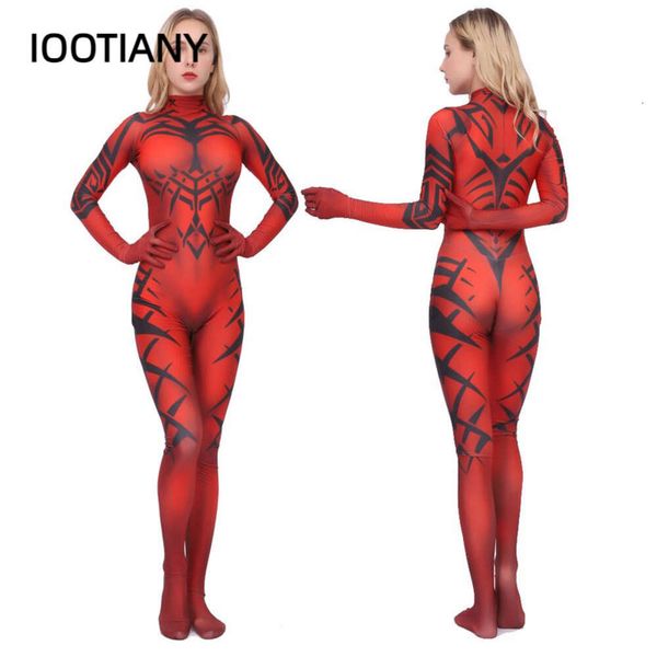 American Comics Darth Talon Anime Costumi Cosplay Per adulti Stampa 3D Abbigliamento Collant Tute elastiche sottili da donna