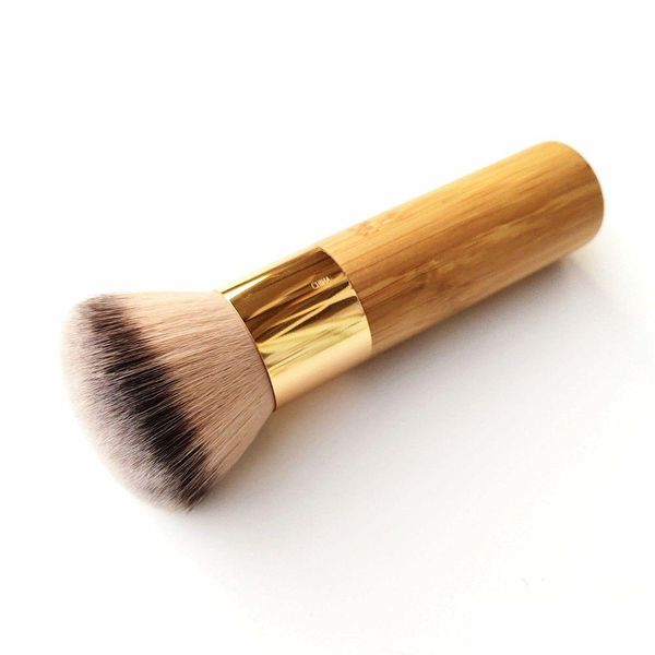 Pincéis de maquiagem The Buffer Airbrush Finish Bamboo Foundation Brush - Denso e macio cabelo sintético impecável acabamento beleza cosméticos para Dho5W