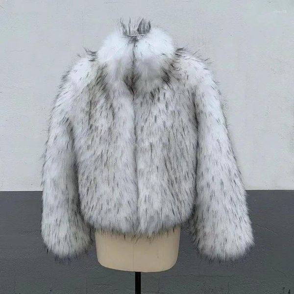 Женское зимнее меховое пальто с имитацией енота, свободные утолщенные теплые парки с капюшоном