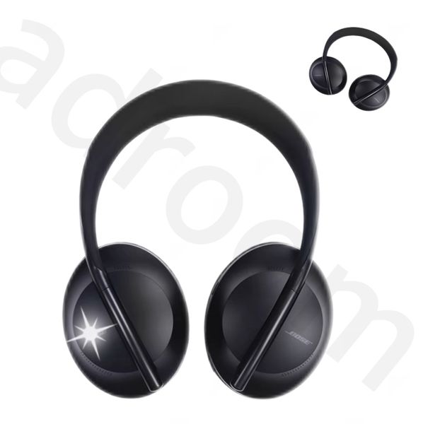 Fones de ouvido NC700 Wireless Bluetooth fone de fone de ouvido cancelando esportes de cinto portátil Bolsa de couro dobrável