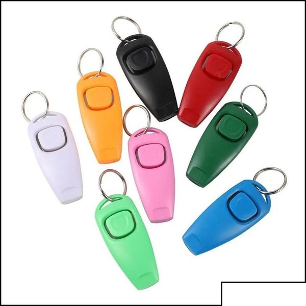 Addestramento del cane Obedience Ups Fischio e clicker per animali domestici Strumento per smettere di abbaiare per cuccioli Trainer portatile Pro Homeindustry Dhvdm Drop Delive Dh0Iw