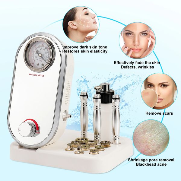 Rollo de beleza Microneedle 3 em 1 diamante Máquina de elevação de microdermoabrasão Ferramenta de sucção Face Remoção Depolação Descasque as ferramentas de cuidados com a pele 231020