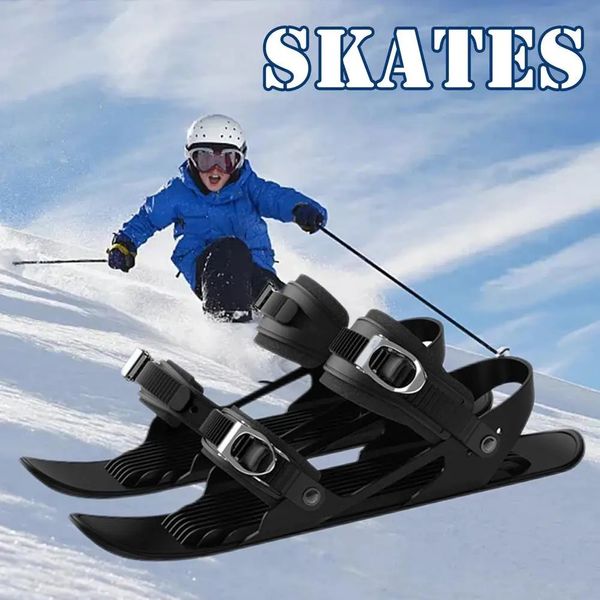 Snowboards esquis portátil curto skiboard ajustável patins sapatos para neve crianças mini patins de esqui botas inverno crianças snowboard sapatos de esqui 231021