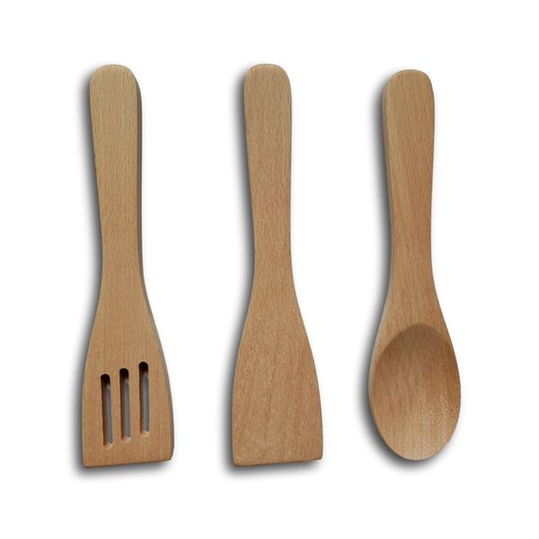 Буковая деревянная ложка, детская игрушечная ложка, лопатка, бытовой кухонный инструмент
