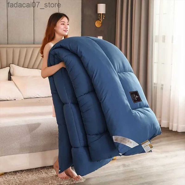 Set di trapunte Trapunta doppia invernale Piumini per letto singolo Piumino in piuma d'oca Trapunte Imbottitura nordica Coperte spesse quattro stagioni Filo YQ231021