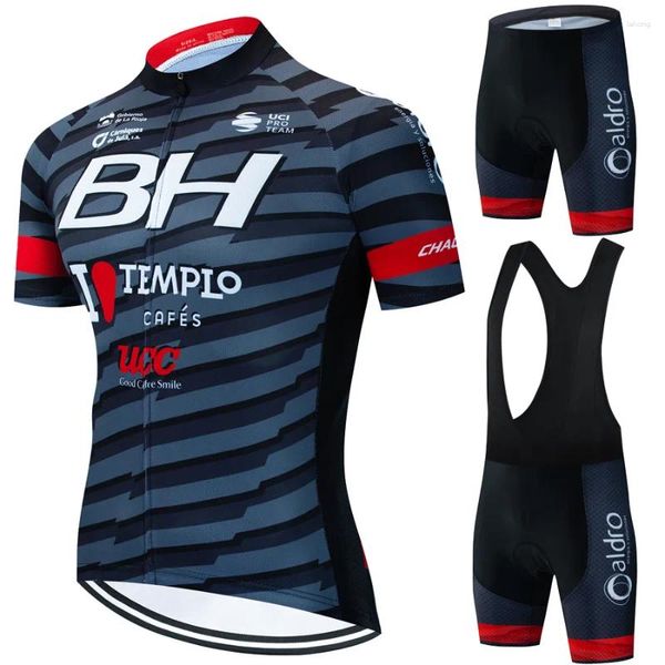 Conjuntos de corridas BH Ciclismo Uniforme MTB Roupas Masculinas para Bicicleta Completa 2024 Bib Shorts Homem Homens Bicicleta Roupas Calças Gel Suits Outfit Set Team